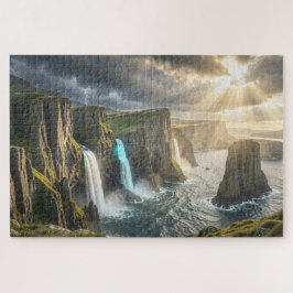 Quebra-cabeça Isle of Legends Coastal Waterfall Jigsaw Puzzle