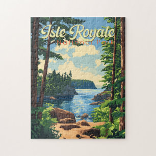 Quebra-cabeça Isle Royale National Park Ilustration Viagem Art