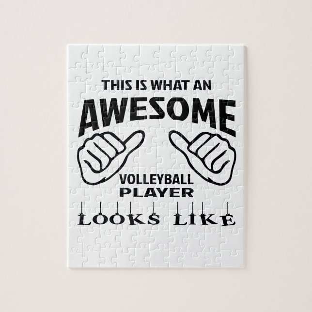 Quebra-cabeça Isto é que jogador de voleibol impressionante olha (Vertical)