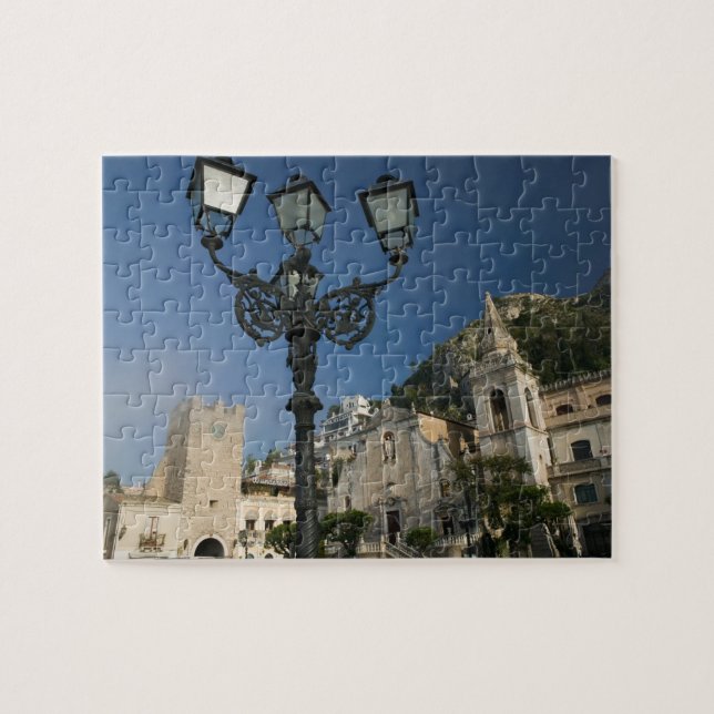 Quebra-cabeça ITÁLIA, Sicília, TAORMINA: Piazza iX Aprile, San (Horizontal)