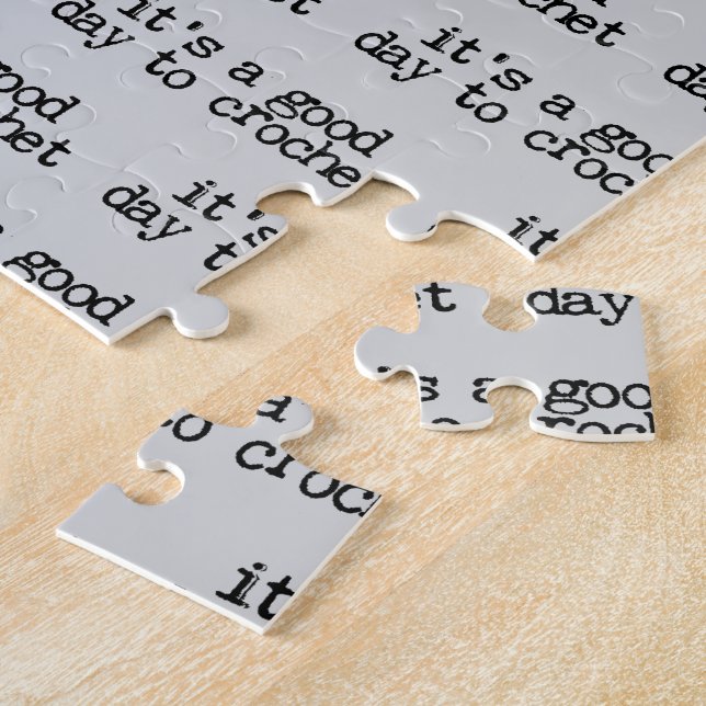 Quebra-cabeça It's A Good Day To Crochet Hook and Yarn (Lateral)