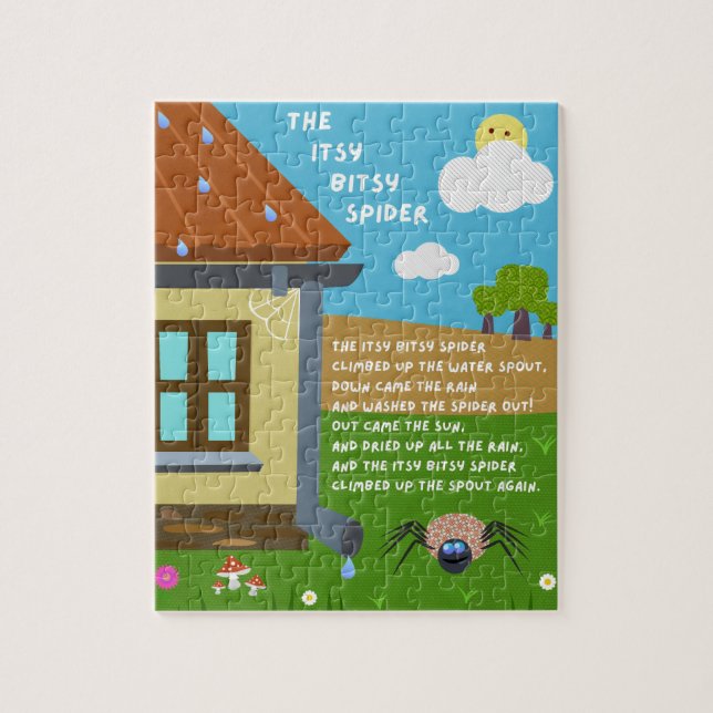 Quebra-cabeça Itsy Bitsy Spider Nursery Rhyme Puzzle (Vertical)