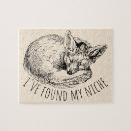 Quebra-cabeça I've Found My Niche Cozy Napping Fox