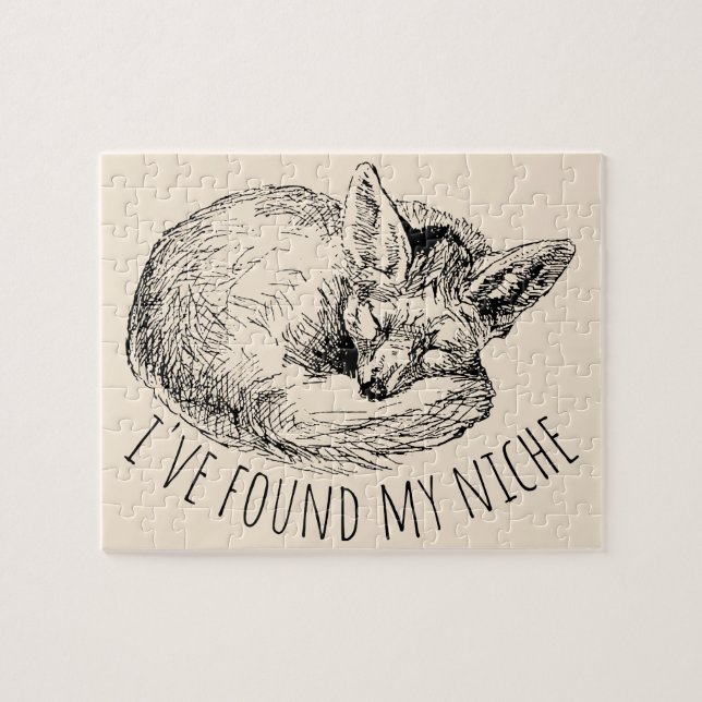 Quebra-cabeça I've Found My Niche Cozy Napping Fox (Horizontal)