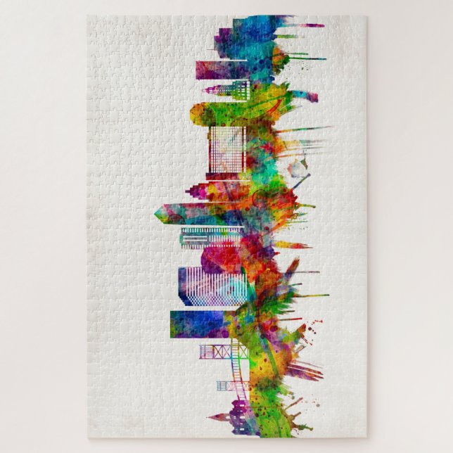 Quebra-cabeça Jacksonville Florida Skyline (Vertical)