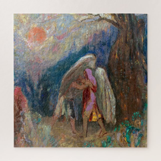 Quebra-cabeça Jacob e o Anjo | Odilon Redon | (Vertical)