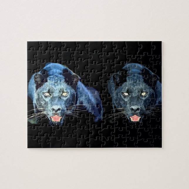 Quebra-cabeça Jaguar - Animais Selvagens - Grandes Gatos (Horizontal)