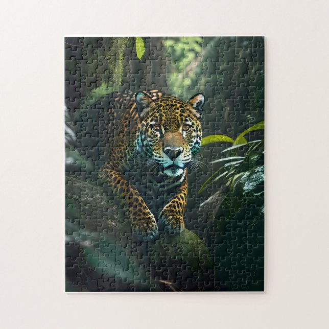 Quebra-cabeça Jaguar na selva (Vertical)
