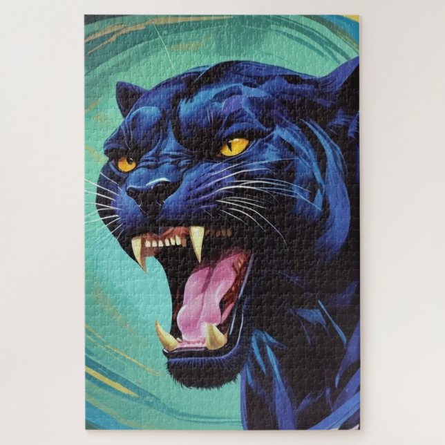 Quebra-cabeça Jaguar - Pantera Negra (Vertical)