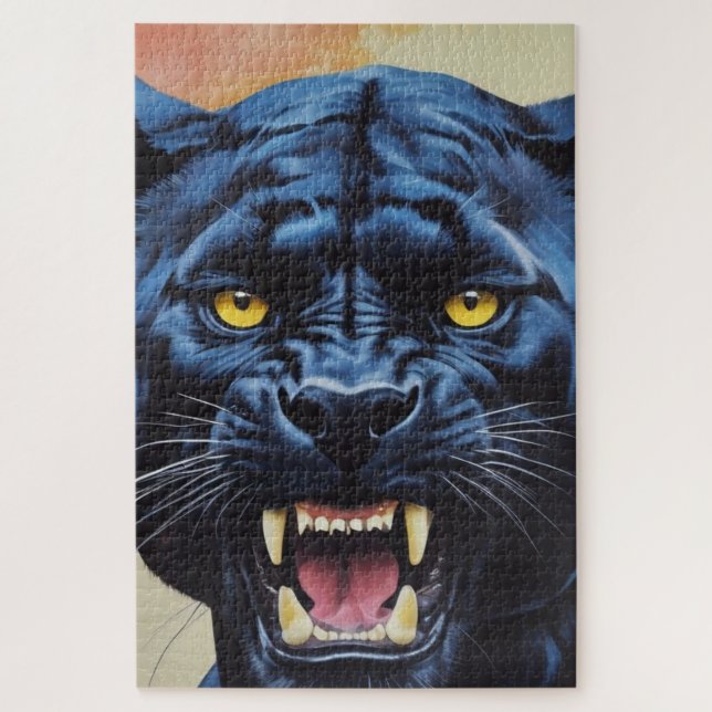 Quebra-cabeça Jaguar - Pantera Negra (Vertical)