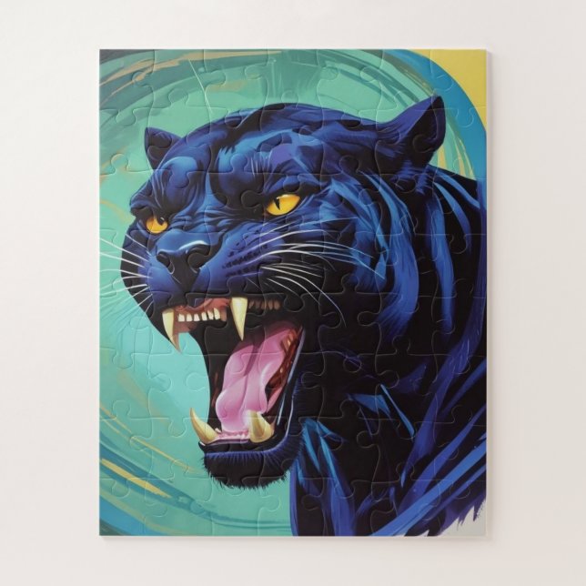 Quebra-cabeça Jaguar - Pantera Negra (Vertical)