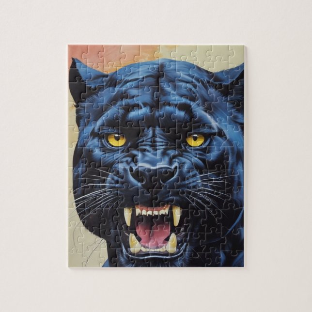 Quebra-cabeça Jaguar - Pantera Negra (Vertical)