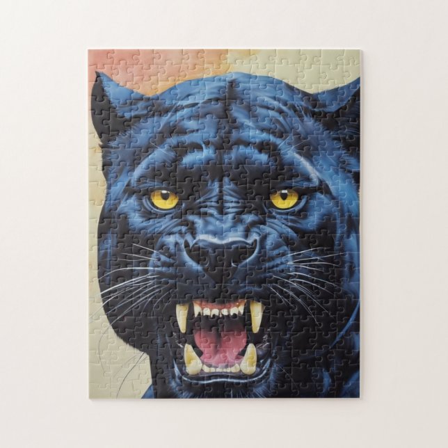 Quebra-cabeça Jaguar - Pantera Negra (Vertical)