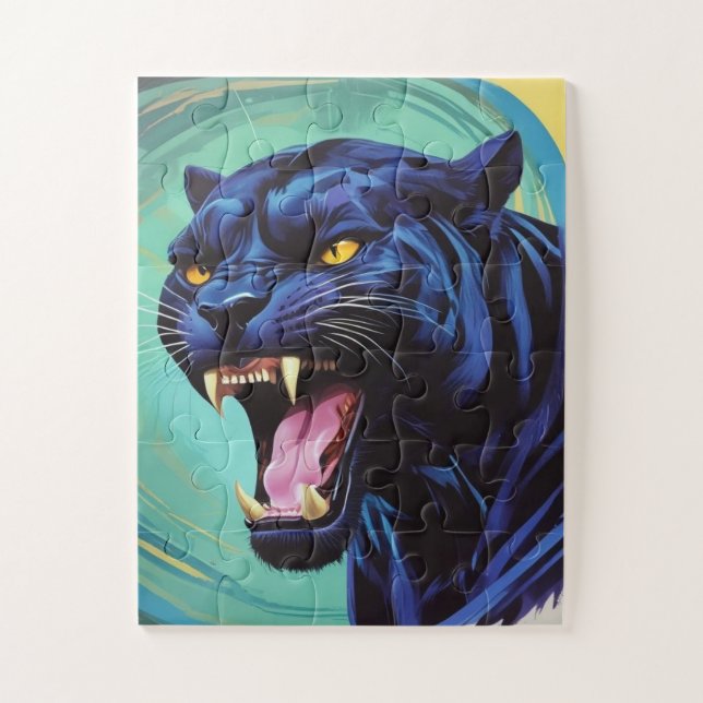 Quebra-cabeça Jaguar - Pantera Negra (Vertical)