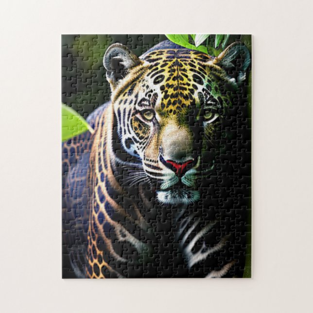 Quebra-cabeça Jaguar - Predador Selvagem Aterrorizado (Vertical)