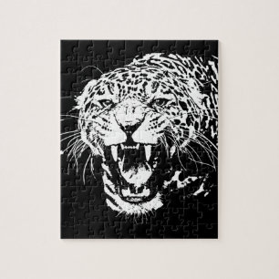 Quebra-cabeça Jaguar Preto e Branco