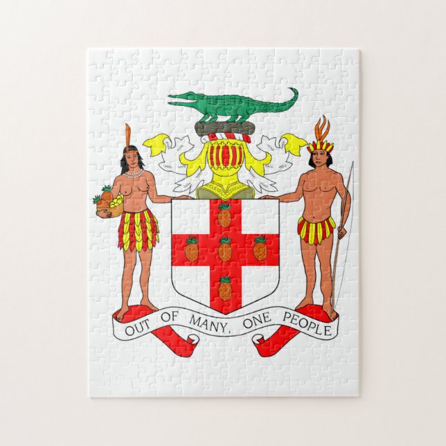 Quebra-cabeça Jamaica Crest of Arms. (Vertical)