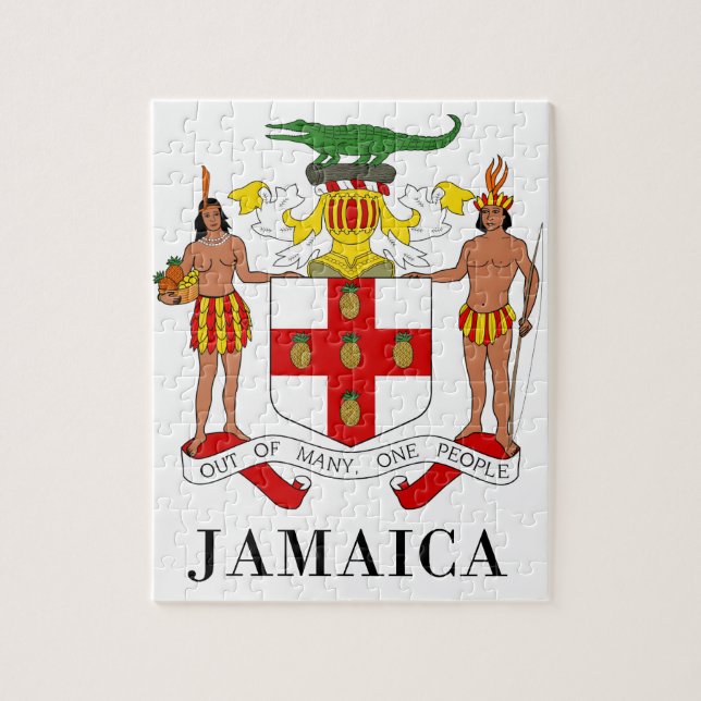 Quebra-cabeça JAMAICA - símbolo/brasão/bandeira/cores/emblema (Vertical)
