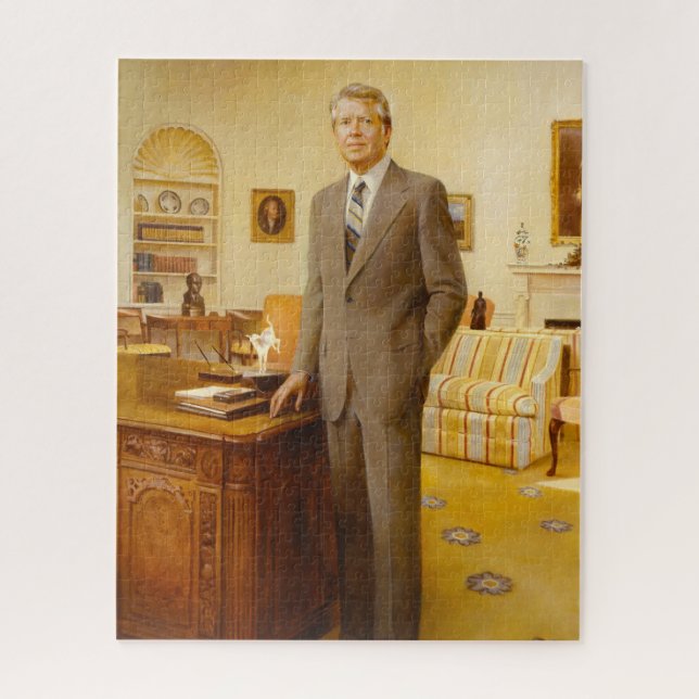 Quebra-cabeça James Earl Carter Pintou o Presidente dos EUA, Ret (Vertical)