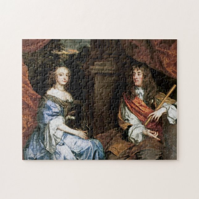 Quebra-cabeça James II e Anne Hyde por Sir Peter Lely (Horizontal)