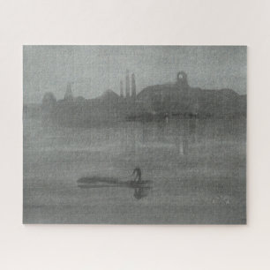 Quebra-cabeça James Whistler - Noturne: O Tâmisa em Battersea