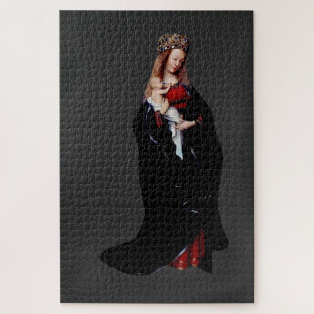 Quebra-cabeça Jan van Eyck - A Virgem na Igreja Arte Fina (Vertical)