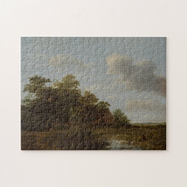 Quebra-cabeça Jan Vermeer van Haarlem, Paisagem com uma Fazenda (Horizontal)