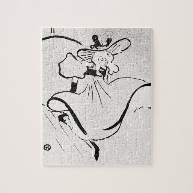Quebra-cabeça Jane Avril, de Arte Negra, por Toulouse Lautrec (Vertical)