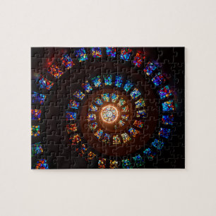 Quebra-cabeça Janela espiral do vitral