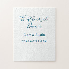 Quebra-cabeça jantar de ensaio na noite anterior simples minimal