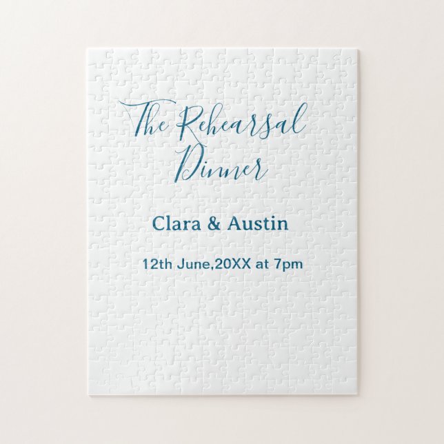 Quebra-cabeça jantar de ensaio na noite anterior simples minimal (Vertical)