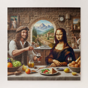 Quebra-cabeça Janto Leonardo Fazer Para Mona Lisa