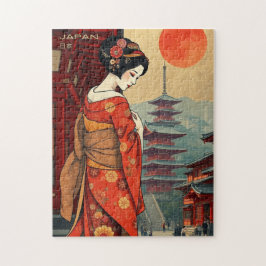 Quebra-cabeça Japão 日 geisha pagoda vintage 本 geisha pagoda6