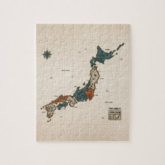 Quebra-cabeça Japão - mapa do vintage