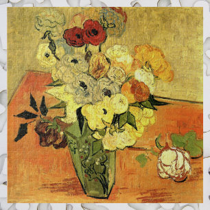 Quebra-cabeça Japonês Vase, Rosas, Anemones por Vincent van Gog