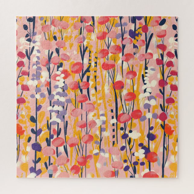 Quebra-cabeça Jardim Botânico Floral de Flores Silvestres Modern (Vertical)