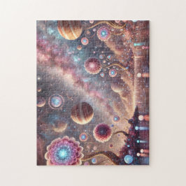 Quebra-cabeça Jardim Celestial Nebulosa Mística Céu Espaço