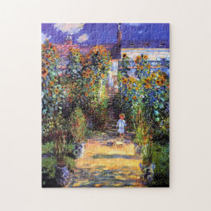 Quebra-cabeça Jardim Claude Monet Verão Flores de Girassol 
