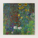 Quebra-cabeça Jardim de fazenda com girassóis | Gustav Klimt |<br><div class="desc">Jardim de fazendas com Sunflower é uma pintura de 1907 de Gustav Klimt.</div>