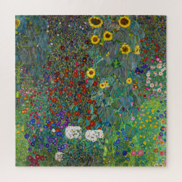 Quebra-cabeça Jardim de fazenda com girassóis | Gustav Klimt |