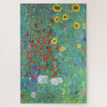 Quebra-cabeça Jardim de fazenda com girassóis por Gustav Klimt<br><div class="desc">Por favor,  visite minha loja para obter design mais interessante e mais opções de cores.
=> zazzle.com/colorfulworld*</div>