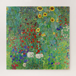 Quebra-cabeça Jardim de Fazenda Gustav Klimt com pintura de gira