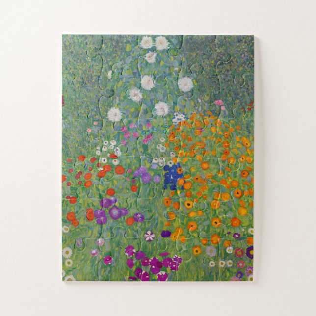 Quebra-cabeça Jardim de Flores por Gustav Klimt (Vertical)