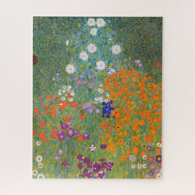 Quebra-cabeça Jardim de Flores por Gustav Klimt (Vertical)