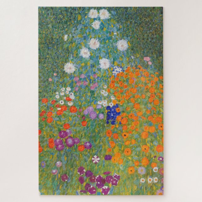 Quebra-cabeça Jardim de Flores por Gustav Klimt (Vertical)