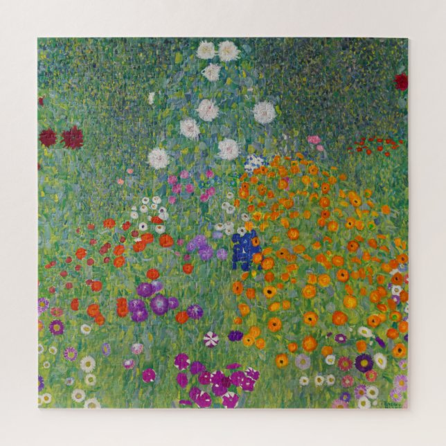 Quebra-cabeça Jardim de Flores por Gustav Klimt (Vertical)