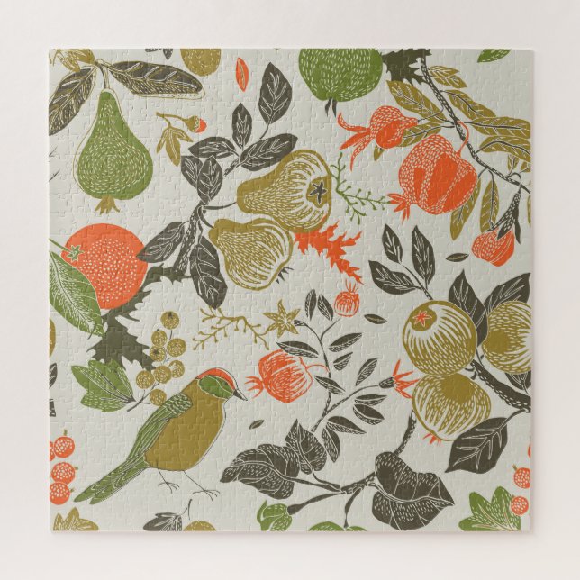 Quebra-cabeça Jardim de Fruta de aves: Sem costura (Vertical)