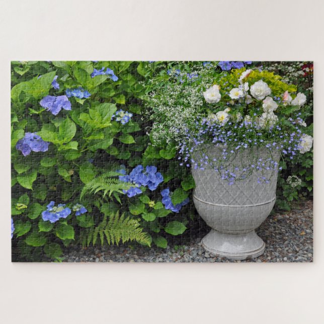 Quebra-cabeça Jardim de Hydrangea de Verão (Horizontal)