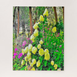 Quebra-cabeça Jardim de Hydrangea do Chartreuse Green Limelight