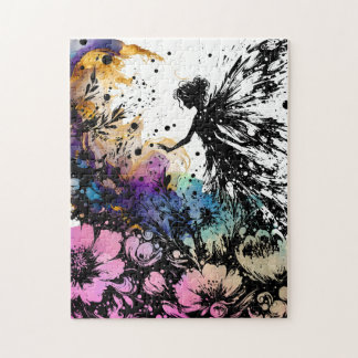 Quebra-cabeça Jardim de Leite de Aquarela